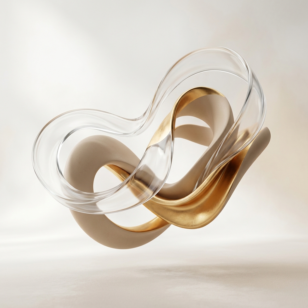 Fluid Interfaces Abstract Graphic Illustration